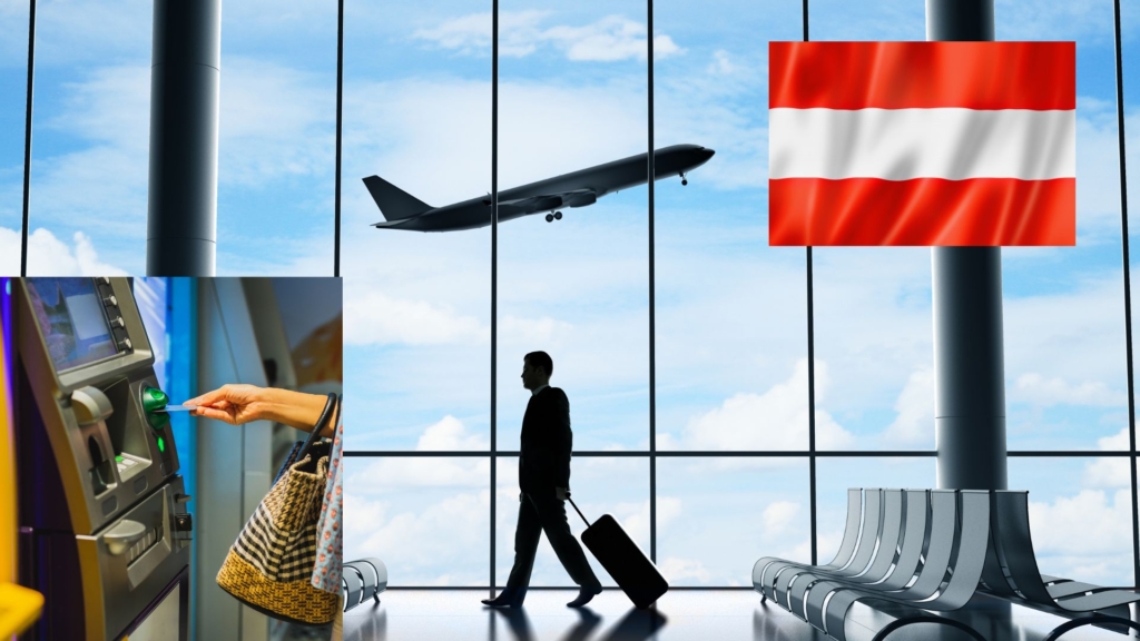 Oesterreich Geld abheben am Flughafen