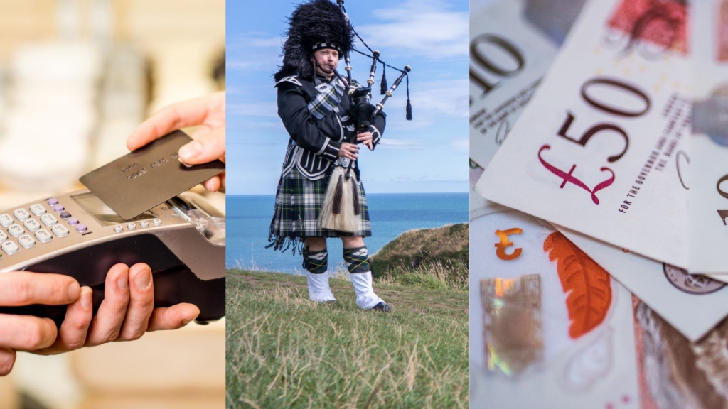 Geld abheben bezahlen Schottland