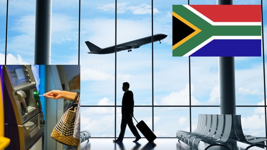 Geld am Flughafen Sued Afrika